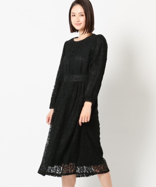 セール Mews Clothes ミューズリファインドクローズ のファッション 配色レースワンピース ワンピース Mews ワンピース Refined
