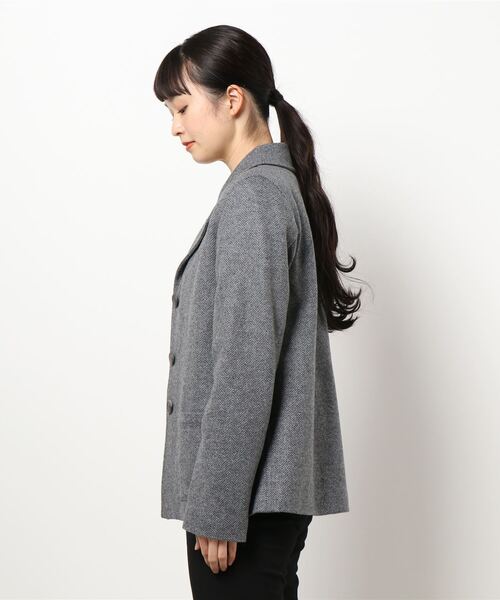 【高級】アニエスべー　テーラードジャケット　千鳥格子　ツイード 　50 L~XL 高級】アニエスべー テーラードジャケット 千鳥格子 ツイード 50 L~XL