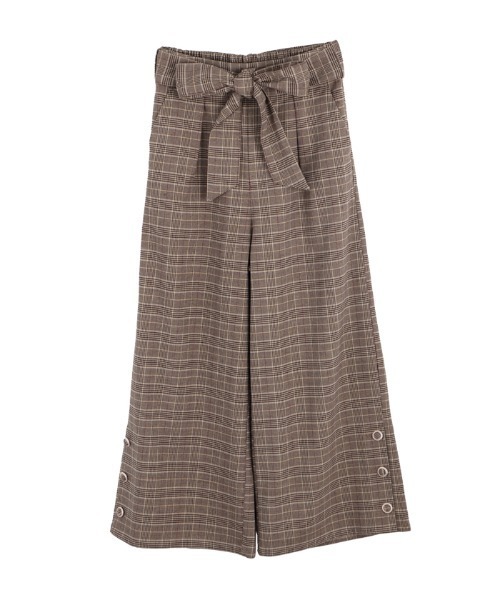 axes femme(アクシーズファム)の「裾ボタンデザインワイドパンツ(その他パンツ・レディース・チャコール/ブラウン・MEDIUM)」の1枚目の写真