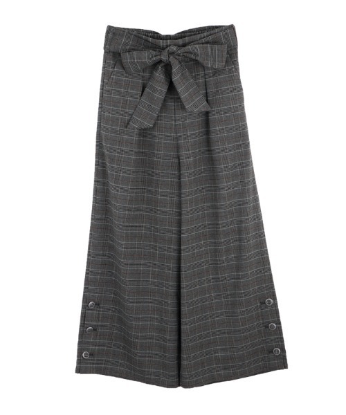 axes femme(アクシーズファム)の「裾ボタンデザインワイドパンツ(その他パンツ・レディース・チャコール/ブラウン・MEDIUM)」の2枚目の写真