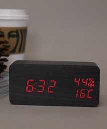 FL import collection（エフエルインポートコレクション）の「【置き時計】多機能LEDウッドクロック（置時計）」