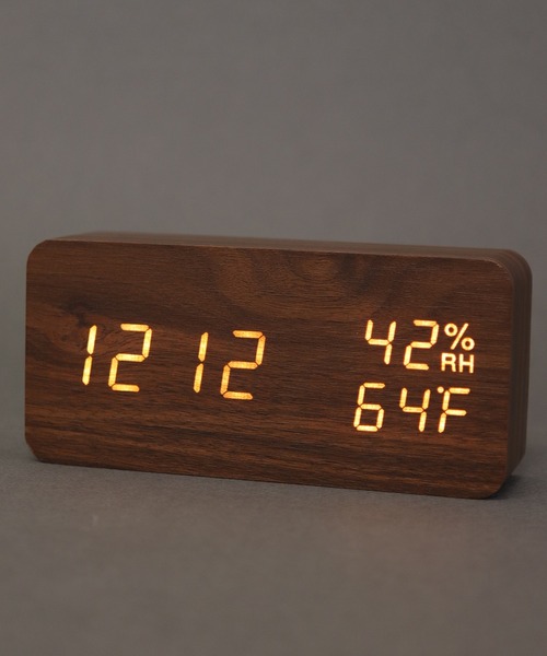FL import collection（エフエルインポートコレクション）の「【置き時計】多機能LEDウッドクロック（置時計・レディース・ホワイト系その他2/ホワイト系その他3/ホワイト系その他4/ホワイト系その他5/ブラック系その他2/ブラック系その他3/ブラック系その他4/ブラック系その他5/ブラウン系その他2/ブラウン系その他3/ブラウン系その他4/ブラウン系その他5/ベージュ系その他2/ベージュ系その他3/ベージュ系その他4/ベージュ系その他5・FREE）」の9枚目の写真