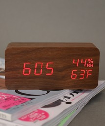 FL import collection（エフエルインポートコレクション）の「【置き時計】多機能LEDウッドクロック（置時計）」