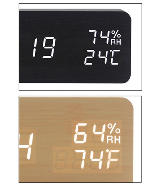 FL import collection（エフエルインポートコレクション）の「【置き時計】多機能LEDウッドクロック（置時計・レディース・ホワイト系その他2/ホワイト系その他3/ホワイト系その他4/ホワイト系その他5/ブラック系その他2/ブラック系その他3/ブラック系その他4/ブラック系その他5/ブラウン系その他2/ブラウン系その他3/ブラウン系その他4/ブラウン系その他5/ベージュ系その他2/ベージュ系その他3/ベージュ系その他4/ベージュ系その他5・FREE）」の21枚目の写真