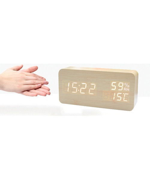 FL import collection（エフエルインポートコレクション）の「【置き時計】多機能LEDウッドクロック（置時計・レディース・ホワイト系その他2/ホワイト系その他3/ホワイト系その他4/ホワイト系その他5/ブラック系その他2/ブラック系その他3/ブラック系その他4/ブラック系その他5/ブラウン系その他2/ブラウン系その他3/ブラウン系その他4/ブラウン系その他5/ベージュ系その他2/ベージュ系その他3/ベージュ系その他4/ベージュ系その他5・FREE）」の22枚目の写真