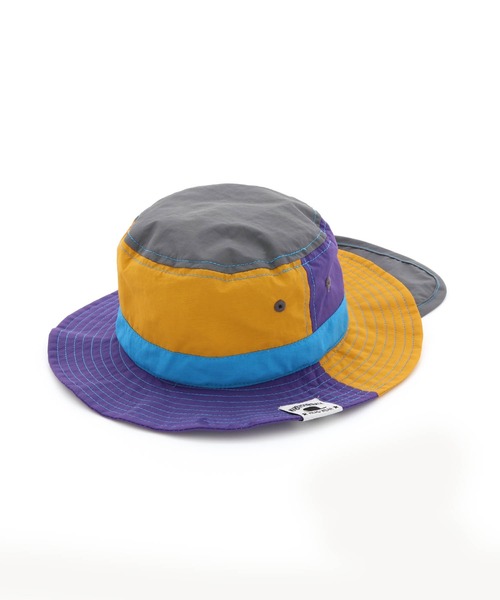 MAKE YOUR DAY(メイクユアデイ)の「日よけ付きナイロンハット(ハット・キッズ・ベージュ/ピンク/ブラック/マスタード/サーモンピンク・48/50/46/52/54/56/59)」の3枚目の写真