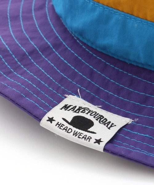 MAKE YOUR DAY(メイクユアデイ)の「日よけ付きナイロンハット(ハット・キッズ・ベージュ/ピンク/ブラック/マスタード/サーモンピンク・48/50/46/52/54/56/59)」の17枚目の写真