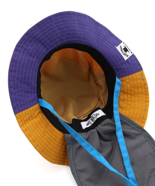 MAKE YOUR DAY(メイクユアデイ)の「日よけ付きナイロンハット(ハット・キッズ・ベージュ/ピンク/ブラック/マスタード/サーモンピンク・48/50/46/52/54/56/59)」の19枚目の写真