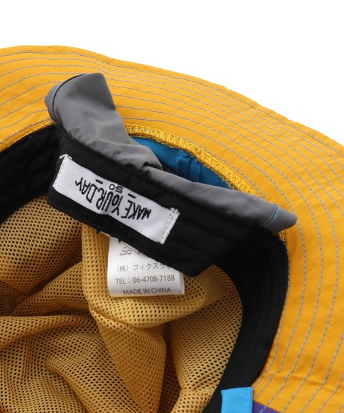 MAKE YOUR DAY(メイクユアデイ)の「日よけ付きナイロンハット(ハット・キッズ・ベージュ/ピンク/ブラック/マスタード/サーモンピンク・48/50/46/52/54/56/59)」の21枚目の写真