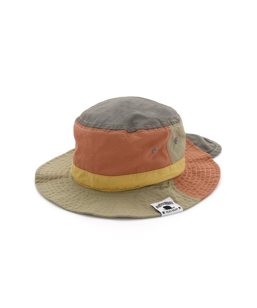 MAKE YOUR DAY(メイクユアデイ)の「日よけ付きナイロンハット(ハット・キッズ・ベージュ/ピンク/ブラック/マスタード/サーモンピンク・48/50/46/52/54/56/59)」の9枚目の写真