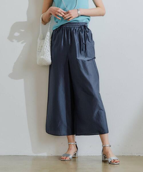 商品詳細 Ffc コットン シルク ギャザー ワイド パンツ Green Label Relaxing グリーンレーベル リラクシング 公式通販