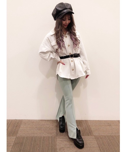 one way(ワンウェイ)の「【oneway Jeans】ベンツパンツ(その他パンツ・レディース・ベージュ/ブラック/ライトグリーン・FREE)」の3枚目の写真