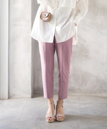 WHITE JOOLA | 【2021SS】PrimeFlex紫外線防止＆撥水＆接触冷感＆ストレッチ！多機能・美ラインテーパードカラーパンツ(スラックス)