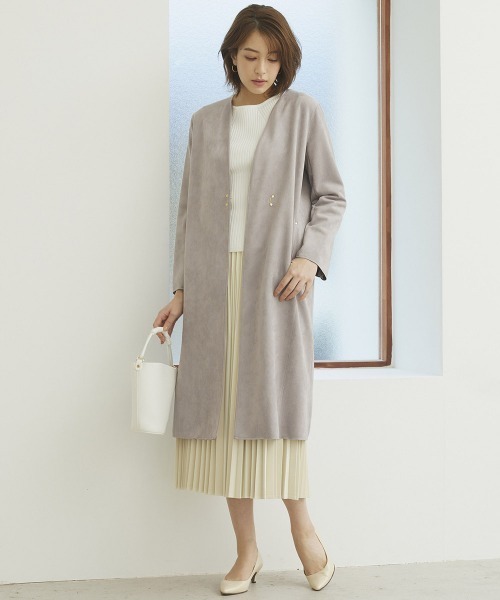 ketty（ケティ）の「フェイクスエードノーカラーコート（その他