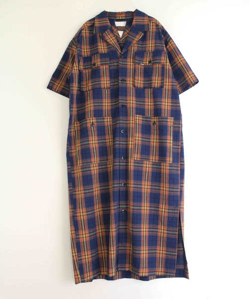 新品入荷 D1537 Bigシルエットチェックシャツワンピース シャツワンピース Sutevalle Org