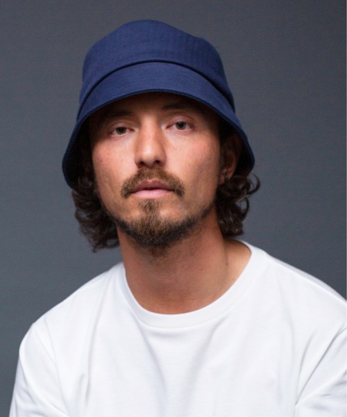 Magine（マージン）の「COTTON HERRINGBONE BUCKET HAT：コットン ヘリンボーン バケット ハット（ハット・メンズ・ブラック/グレー/ベージュ/ネイビー・FREE）」の4枚目の写真