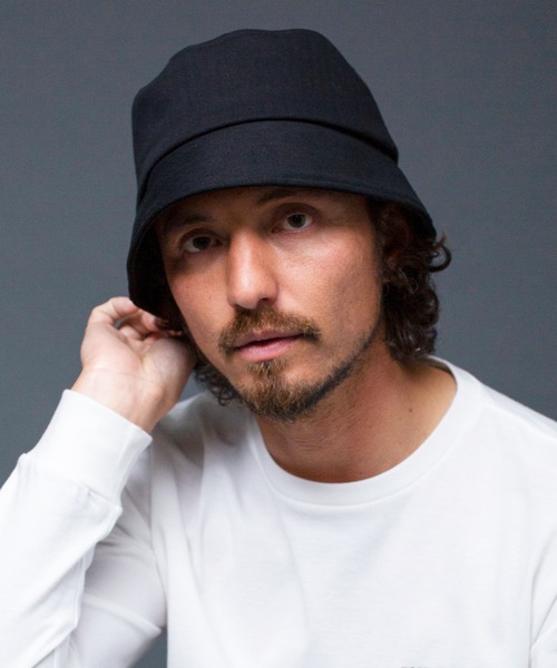 Magine（マージン）の「COTTON HERRINGBONE BUCKET HAT：コットン ヘリンボーン バケット ハット（ハット・メンズ・ブラック/グレー/ベージュ/ネイビー・FREE）」の5枚目の写真