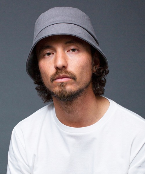 Magine（マージン）の「COTTON HERRINGBONE BUCKET HAT：コットン ヘリンボーン バケット ハット（ハット・メンズ・ブラック/グレー/ベージュ/ネイビー・FREE）」の7枚目の写真