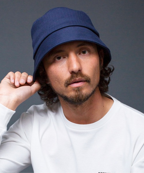 Magine（マージン）の「COTTON HERRINGBONE BUCKET HAT：コットン ヘリンボーン バケット ハット（ハット・メンズ・ブラック/グレー/ベージュ/ネイビー・FREE）」の10枚目の写真