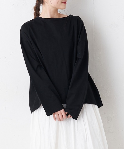 PUAL CE CIN（ピュアルセシン）の「【Du noir】シルケットプルオーバー（Tシャツ/カットソー・レディース・ブラック/ホワイト/ライトグレー・FREE）」の18枚目の写真