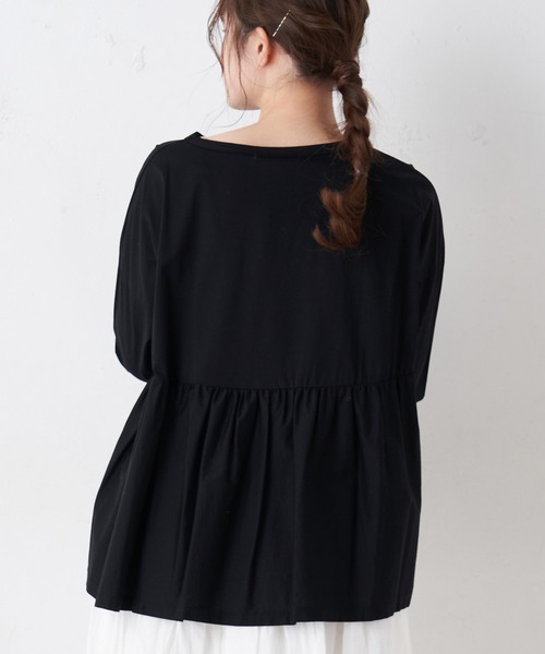 PUAL CE CIN（ピュアルセシン）の「【Du noir】シルケットプルオーバー（Tシャツ/カットソー・レディース・ブラック/ホワイト/ライトグレー・FREE）」の19枚目の写真