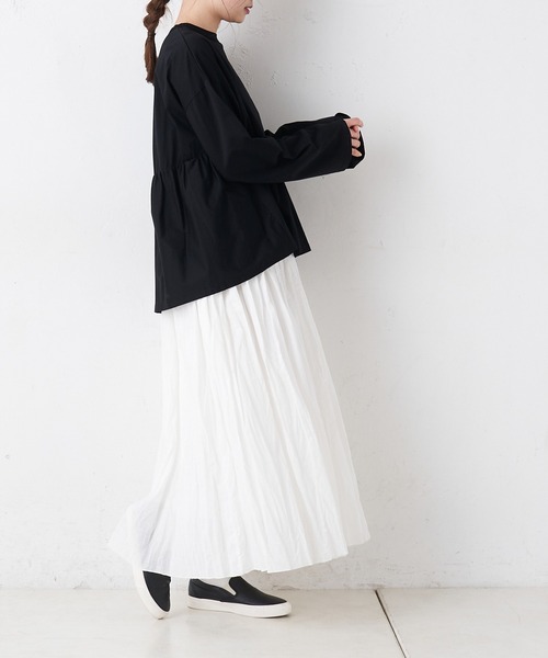 PUAL CE CIN（ピュアルセシン）の「【Du noir】シルケットプルオーバー（Tシャツ/カットソー・レディース・ブラック/ホワイト/ライトグレー・FREE）」の20枚目の写真