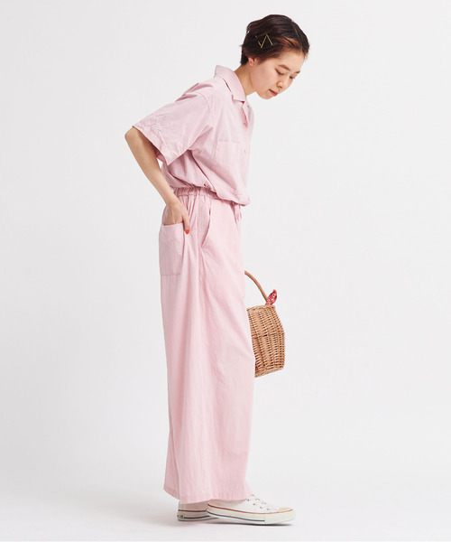 CHILD WOMAN（チャイルドウーマン）の「100/2GVブロード ジャンプスーツ（つなぎ/オールインワン・レディース・ネイビー/ピンク/カーキ・FREE）」の18枚目の写真