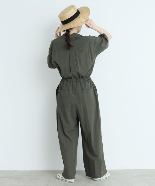 CHILD WOMAN｜100/2GVブロード ジャンプスーツ　ピンク CHILD WOMAN（チャイルドウーマン）の「100/2GVブロード
