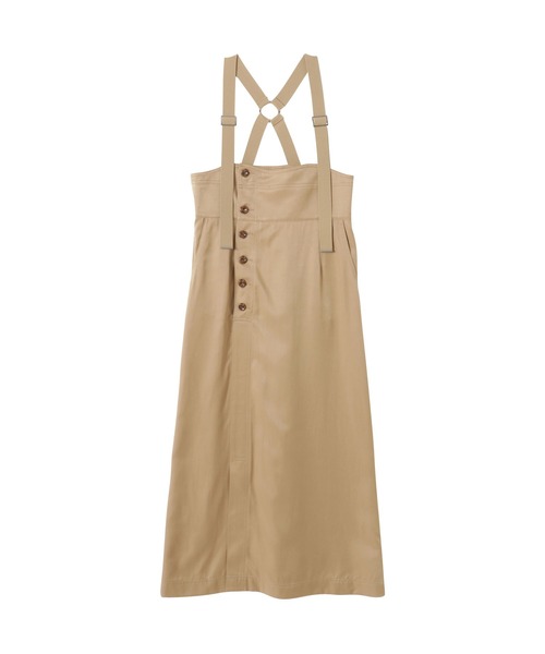 TEVALT(ヴァレット)の「チノライクサテンジャンパースカート(サロペット/オーバーオール・レディース・ライトカーキ/ブラック/ベージュ・38)」の17枚目の写真