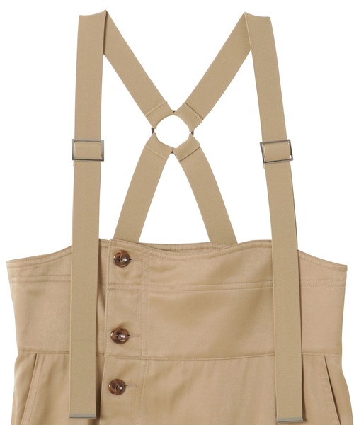 TEVALT(ヴァレット)の「チノライクサテンジャンパースカート(サロペット/オーバーオール・レディース・ライトカーキ/ブラック/ベージュ・38)」の19枚目の写真