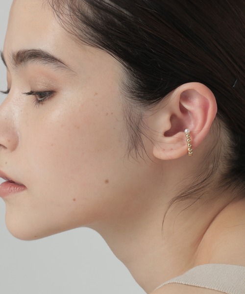 PAS TIERRA(パティエラ)の「2021ss 3piece set ear cuffs(イヤーカフ・レディース・イエローゴールド・FREE)」の4枚目の写真