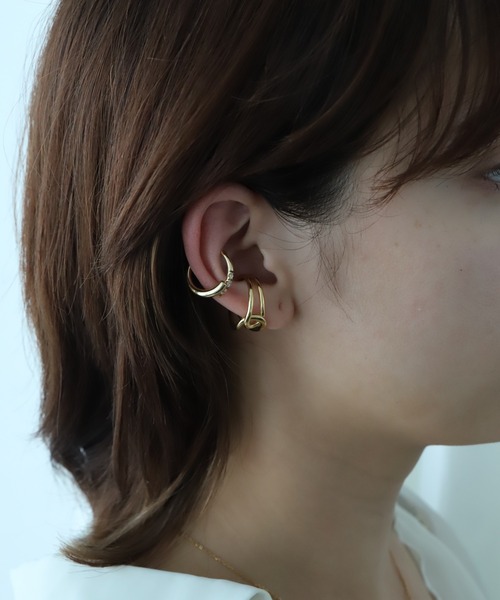 PAS TIERRA(パティエラ)の「2021ss 3piece set ear cuffs(イヤーカフ・レディース・イエローゴールド・FREE)」の17枚目の写真