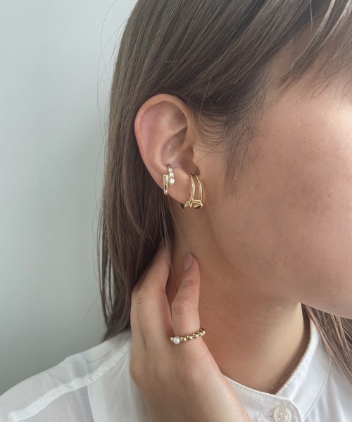 PAS TIERRA(パティエラ)の「2021ss 3piece set ear cuffs(イヤーカフ・レディース・イエローゴールド・FREE)」の19枚目の写真