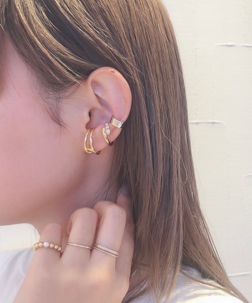 PAS TIERRA(パティエラ)の「2021ss 3piece set ear cuffs(イヤーカフ・レディース・イエローゴールド・FREE)」の20枚目の写真