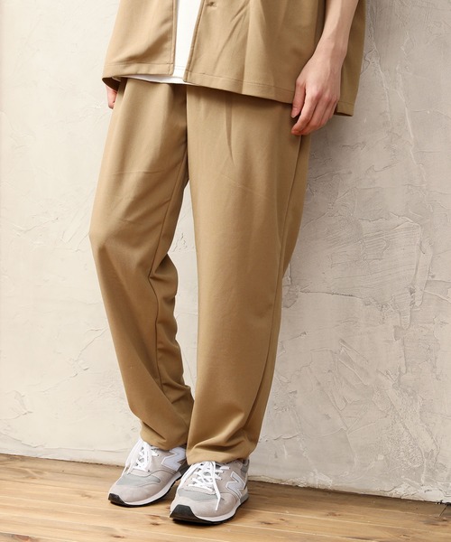 TopIsm（トップイズム）の「半袖オープンカラー 梨地シャツジャケット＆ワイドパンツ セットアップ（セットアップ・メンズ・ブラック/ベージュ/ブラウン/グレー系その他・M/L）」の6枚目の写真