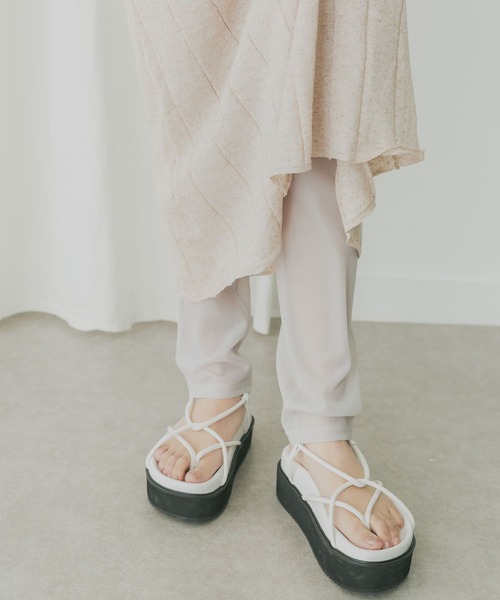 KBF+（ケービーエフプラス）の「KBF+　シアースリムパンツ（その他パンツ・レディース・パープル/グレー・ONE）」の7枚目の写真