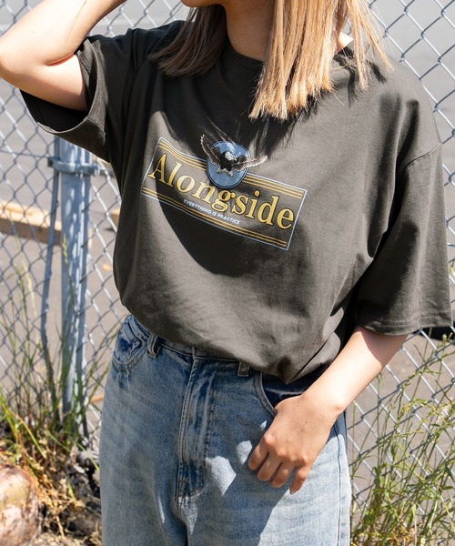 kutir（クティール）の「アソートプリントTシャツ（Tシャツ/カットソー・レディース・ホワイト/チャコールグレー/ブラック/ライトホワイト/オフホワイト/イエロー/ダークグレー/ダークブルー・FREE）」の6枚目の写真