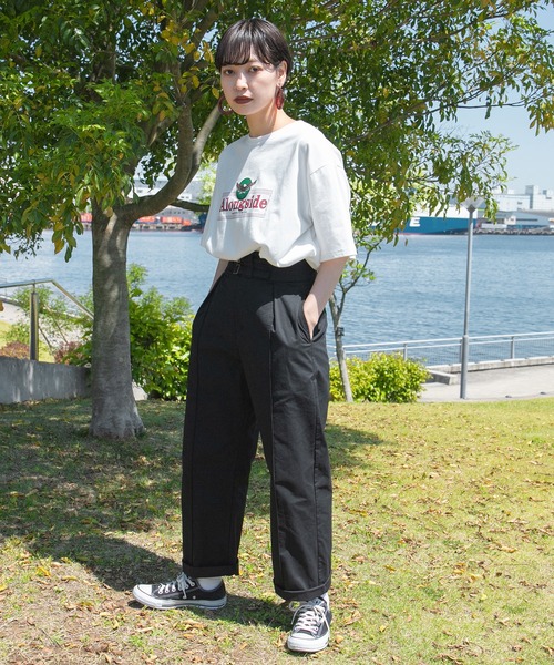 kutir（クティール）の「アソートプリントTシャツ（Tシャツ/カットソー・レディース・ホワイト/チャコールグレー/ブラック/ライトホワイト/オフホワイト/イエロー/ダークグレー/ダークブルー・FREE）」の12枚目の写真