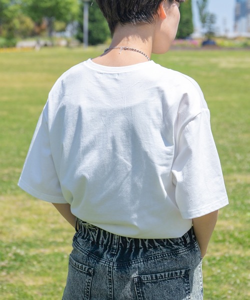 kutir（クティール）の「アソートプリントTシャツ（Tシャツ/カットソー・レディース・ホワイト/チャコールグレー/ブラック/ライトホワイト/オフホワイト/イエロー/ダークグレー/ダークブルー・FREE）」の22枚目の写真