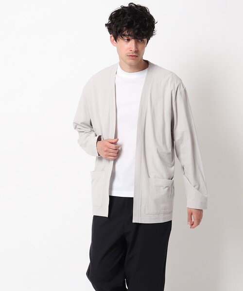 OPAQUE.CLIP(オペークドットクリップ)の「◆ボタンレスコットンカーディガン(カーディガン/ボレロ・メンズ・ライトグレー/ネイビー/カーキ・02/03/04)」の2枚目の写真
