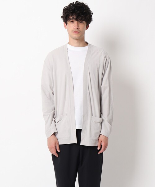 OPAQUE.CLIP(オペークドットクリップ)の「◆ボタンレスコットンカーディガン(カーディガン/ボレロ・メンズ・ライトグレー/ネイビー/カーキ・02/03/04)」の7枚目の写真