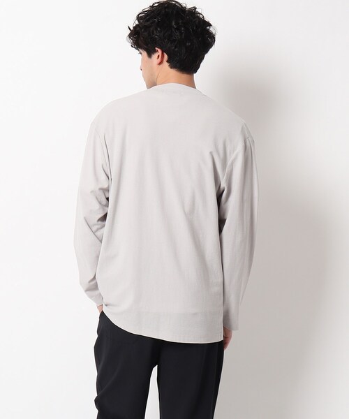 OPAQUE.CLIP(オペークドットクリップ)の「◆ボタンレスコットンカーディガン(カーディガン/ボレロ・メンズ・ライトグレー/ネイビー/カーキ・02/03/04)」の5枚目の写真