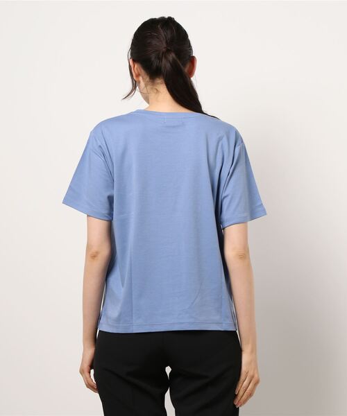 DECOY SINCE 1981(デコイシンスイチキュウハチイチ)の「ひやさらコットンロゴ刺しゅうプルオーバー(Tシャツ/カットソー・レディース・ブルー/ホワイト/ネイビー・L/M/LL)」の7枚目の写真