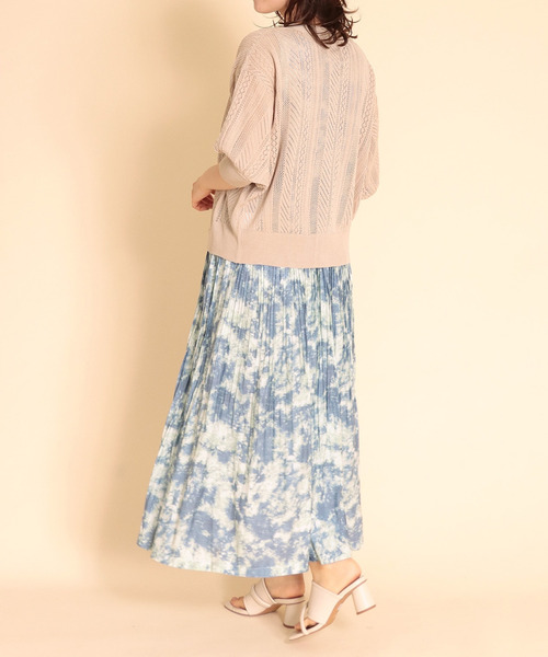 Cepica（セピカ）の「透かし柄ショートカーディガン（カーディガン/ボレロ・レディース・ブラック/ベージュ・FREE）」の6枚目の写真