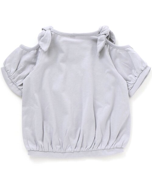 apres les cours（アプレレクール）の「/オープンショルダー肩りぼんトップス（Tシャツ/カットソー・キッズ・ブルー/ミント/ネイビー/オレンジ/ピンク/イエロー・90/100/110/120/130/140/80）」の22枚目の写真