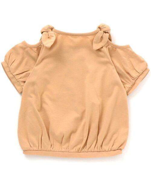 apres les cours（アプレレクール）の「/オープンショルダー肩りぼんトップス（Tシャツ/カットソー・キッズ・ブルー/ミント/ネイビー/オレンジ/ピンク/イエロー・90/100/110/120/130/140/80）」の16枚目の写真