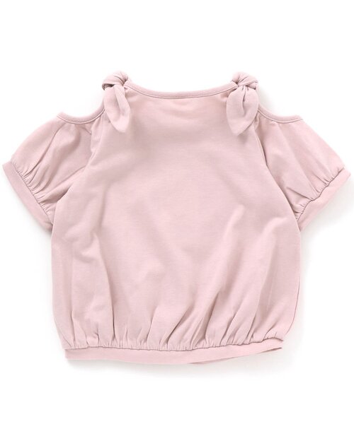 apres les cours（アプレレクール）の「/オープンショルダー肩りぼんトップス（Tシャツ/カットソー・キッズ・ブルー/ミント/ネイビー/オレンジ/ピンク/イエロー・90/100/110/120/130/140/80）」の15枚目の写真