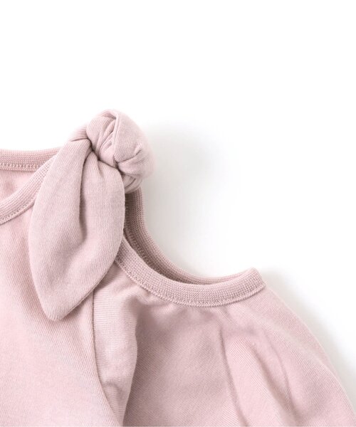 apres les cours（アプレレクール）の「/オープンショルダー肩りぼんトップス（Tシャツ/カットソー・キッズ・ブルー/ミント/ネイビー/オレンジ/ピンク/イエロー・90/100/110/120/130/140/80）」の9枚目の写真