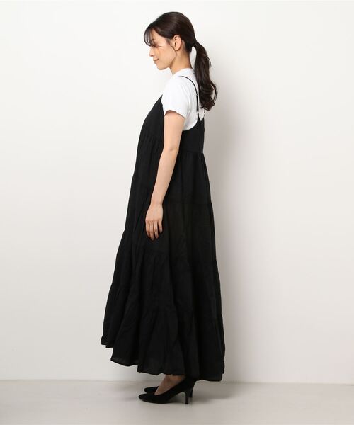 CIENA（シエナ）の「ティアードキャミワンピース（ワンピース・レディース・ブラック/ブラウン/ダークオレンジ・FREE）」の11枚目の写真