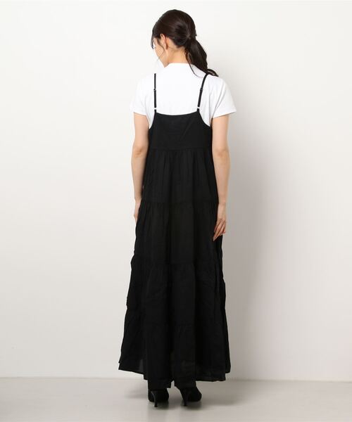 CIENA（シエナ）の「ティアードキャミワンピース（ワンピース・レディース・ブラック/ブラウン/ダークオレンジ・FREE）」の12枚目の写真